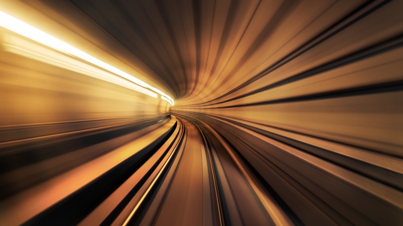 Tunnel, Motion blur, Warp, Light trails, 5K, Time travel, Wallpaper