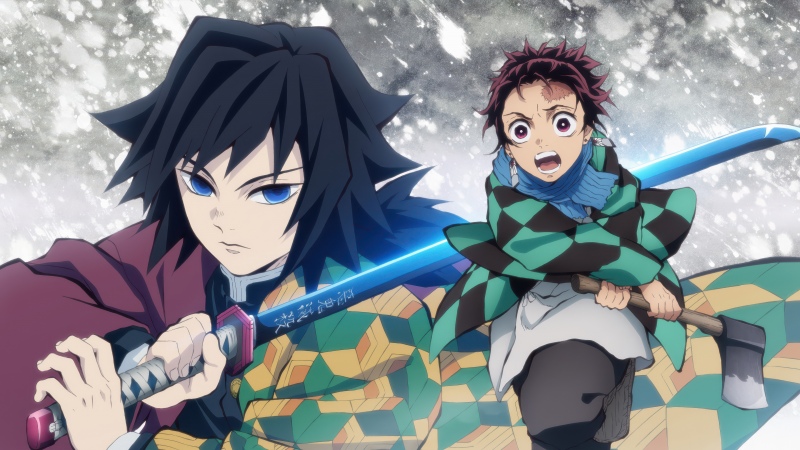 Giyu Tomioka, Tanjiro Kamado, Demon Slayer: Kimetsu no Yaiba