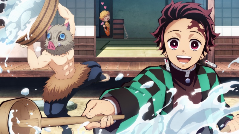 Inosuke Hashibira, Tanjiro Kamado, Demon Slayer: Kimetsu no Yaiba, Zenitsu Agatsuma