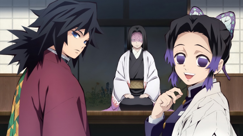 Giyu Tomioka, Shinobu Kocho, Demon Slayer: Kimetsu no Yaiba, Kagaya Ubuyashiki