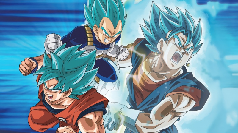 Dragon Ball Super, Super Saiyan Blue, Son Goku, Vegito, Vegeta, 5K, Wallpaper