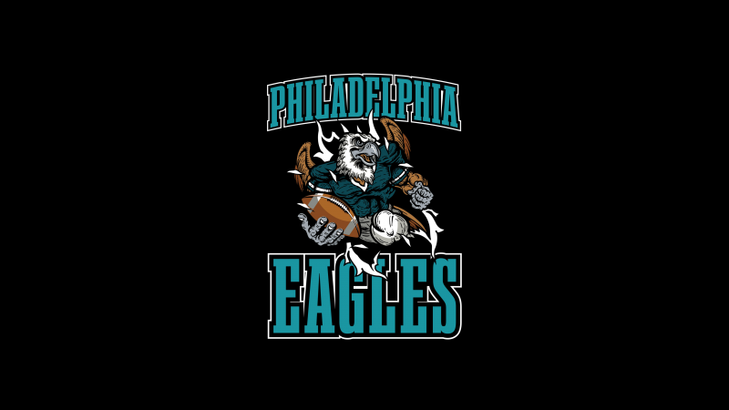 Philadelphia Eagles, Logo, Black background, 5K