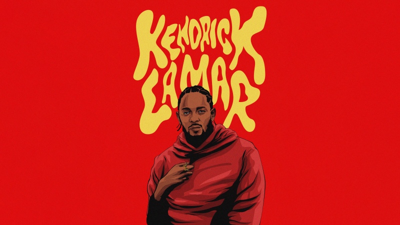 Kendrick Lamar Artwork, Red background