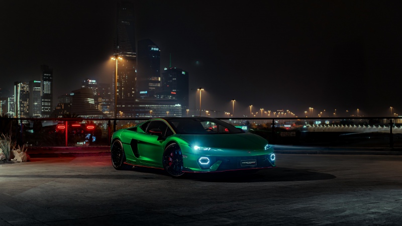 Lamborghini Temerario, Riyadh, Saudi Arabia, Night, 5K