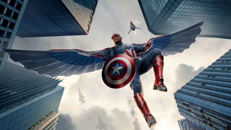 Captain America: Brave New World, Vertical, Sam Wilson, Anthony Mackie, 5K, 2025 Movies, Wallpaper