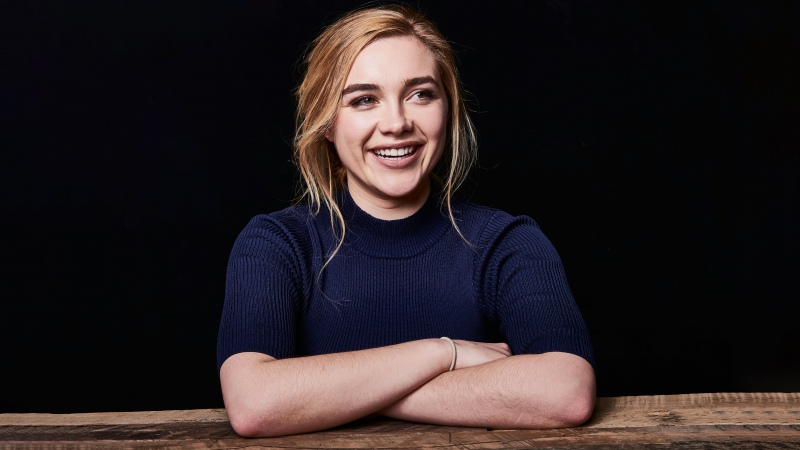 Florence Pugh, Black background 5K