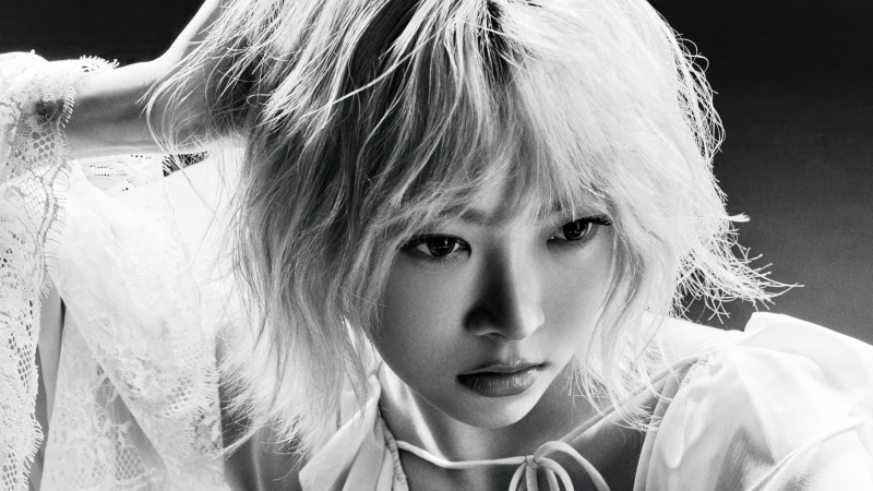 Hong Eunchaem, Monochrome, Le Sserafim, 5K, Black and White, South Korean Singer