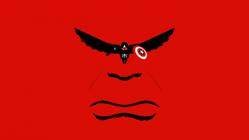 Captain America: Brave New World, Minimalist, Red background, 2025 Movies, 5K, Thunderbolt Ross (Red Hulk)