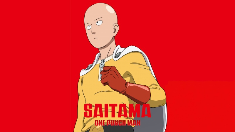 Saitama, Season 3, One Punch Man, 5K, 8K, Red background, Teaser