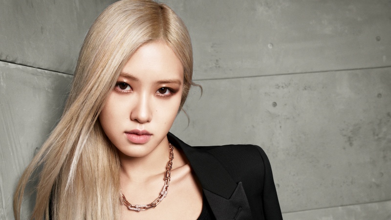 Rose (Blackpink), Blonde, Fashion, Black dress, K-pop idol