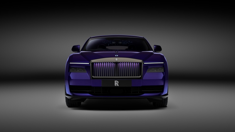 Rolls-Royce Black Badge Spectre, Aesthetic, 2025, Dark background, 5K, 8K