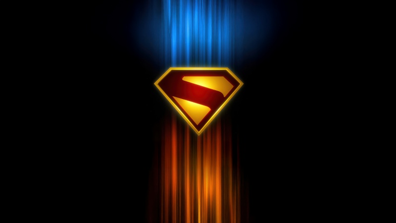 Superman, New logo, 5K, Dark background, 2025 Movies, Wallpaper