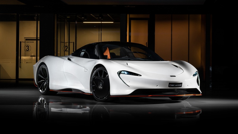 McLaren Speedtail, Vertical, White cars