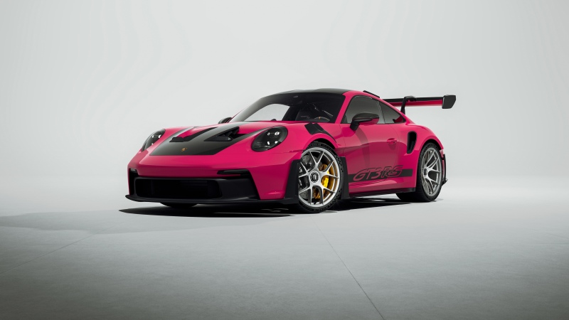 Porsche 911 GT3 RS, Pink, 5K, Sports cars