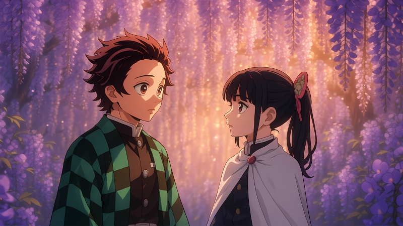 Tanjiro Kamado, Kanao Tsuyuri, Demon Slayer: Kimetsu no Yaiba, 5K, 8K