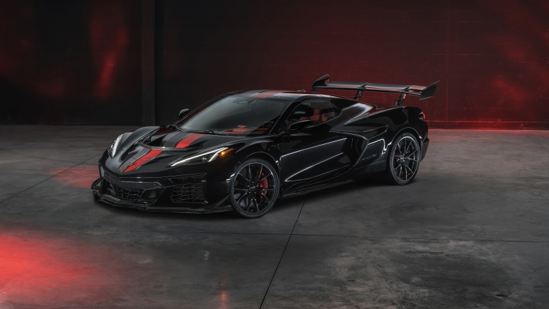 Chevrolet Corvette ZR1X, ZTK Performance Package, 2026, 5K, Dark aesthetic, Black cars