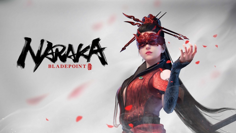 Naraka: Bladepoint, Key Art, Female character, Mask, Red