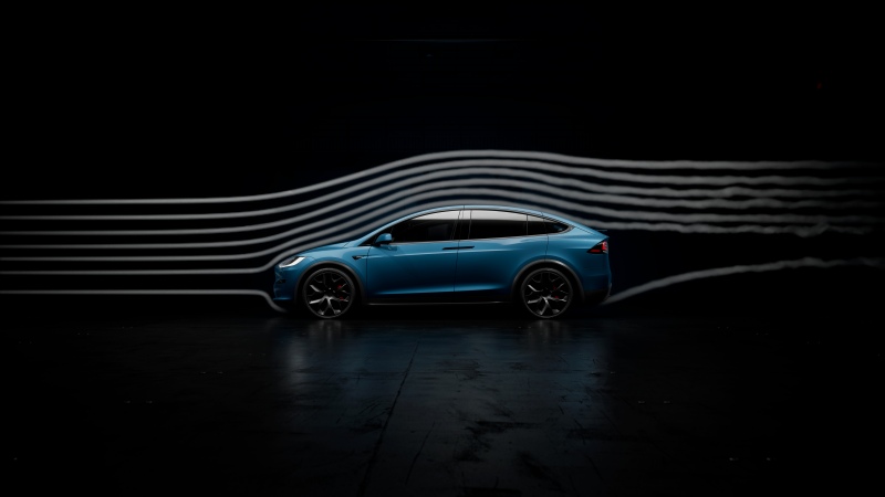 Tesla Model X Plaid, Dark background, 2025, Tesla Model X