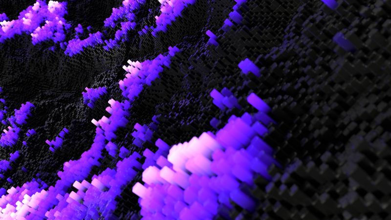 Rays violet background bars 3d background glowing black 