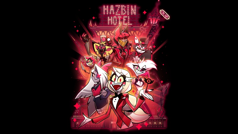 Hazbin Hotel, 8K, Season 2, Black background, 5K, Wallpaper