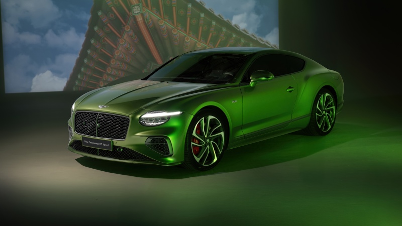 Bentley Continental GT Speed, Grand tourer, 5K, Green car, Luxury cars, Wallpaper