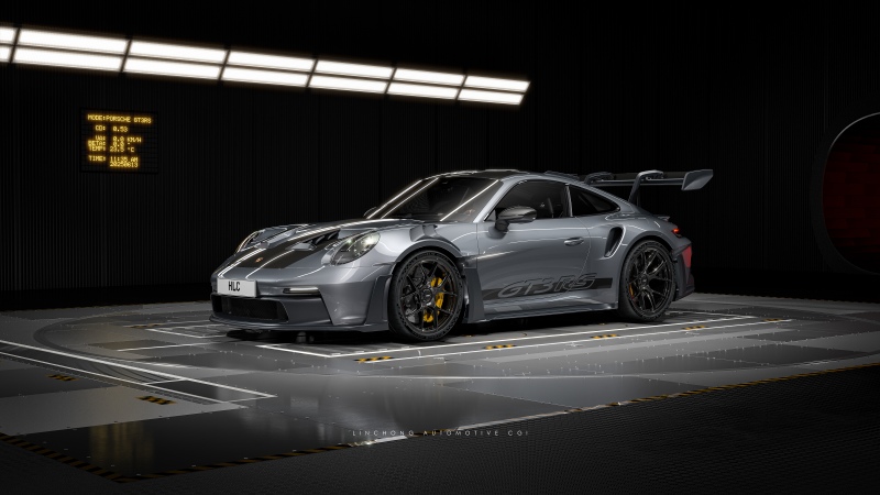Weissach package, Porsche 911 GT3 RS, Dark aesthetic, Dark background