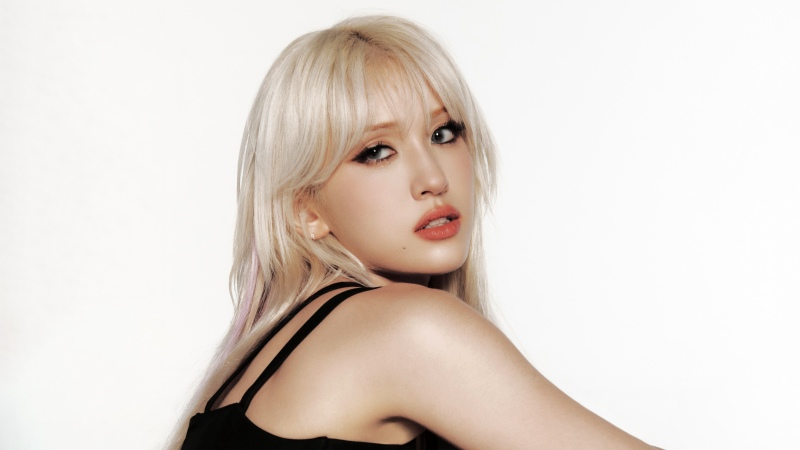 Jeon Somi, Blonde, 8K, Portrait, K-pop, 5K, White background