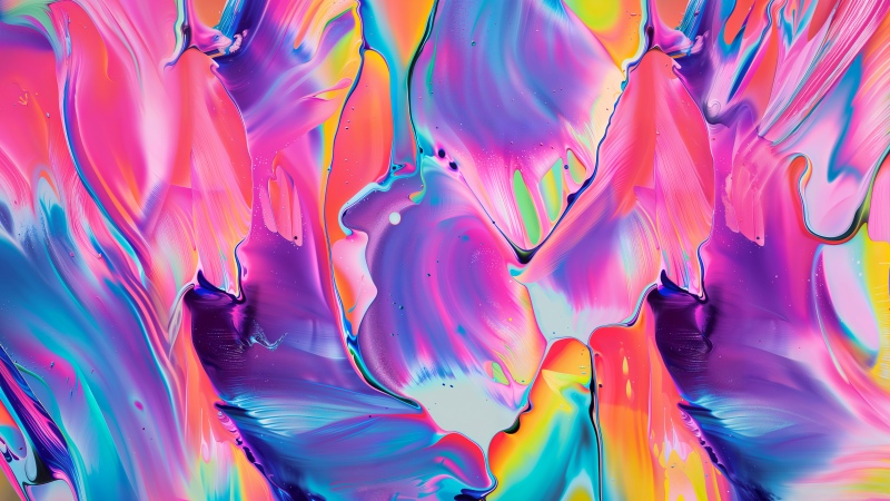 Abstract art, Vibrant, Fluid art, Glossy, 5K