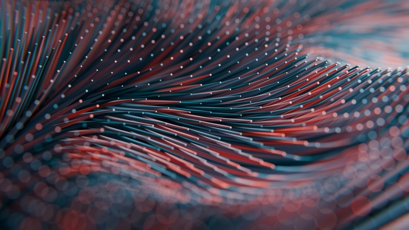 Data illustration, Waves, Bokeh, 5K, 8K