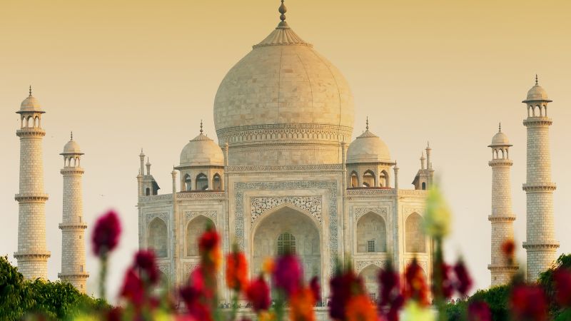 Taj Mahal, Agra, India, UNESCO World Heritage Site, Wonders of the World, 5K, Wallpaper