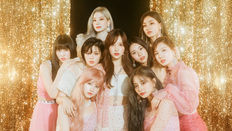 TWICE, Glitter background, Nayeon, Jeongyeon, Momo, Sana, Jihyo, Mina, Dahyun, Chaeyoung, Tzuyu