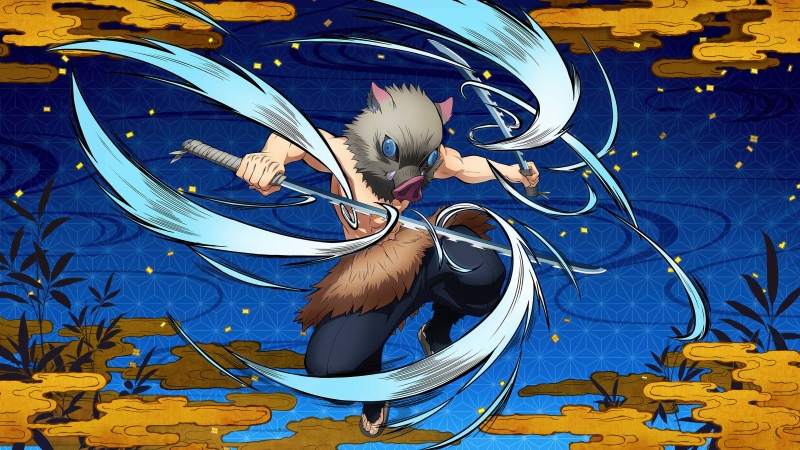 Inosuke Hashibira, Action, Demon Slayer: Kimetsu no Yaiba, Sword, Wallpaper