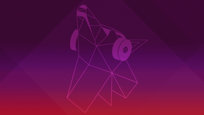 Ubuntu 19.04 (Disco Dingo), Stock, Gradient background, Geometric