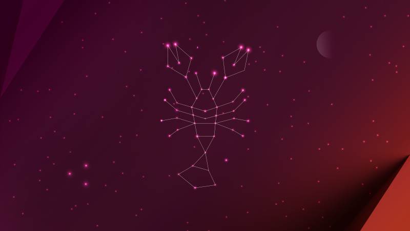 Ubuntu 23.04 (Lunar Lobster), Stock, Abstract background, Purple background, ubuntu, Wallpaper