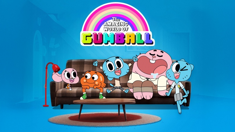 The Amazing World of Gumball, Cartoon, 5K, Funny, Blue background