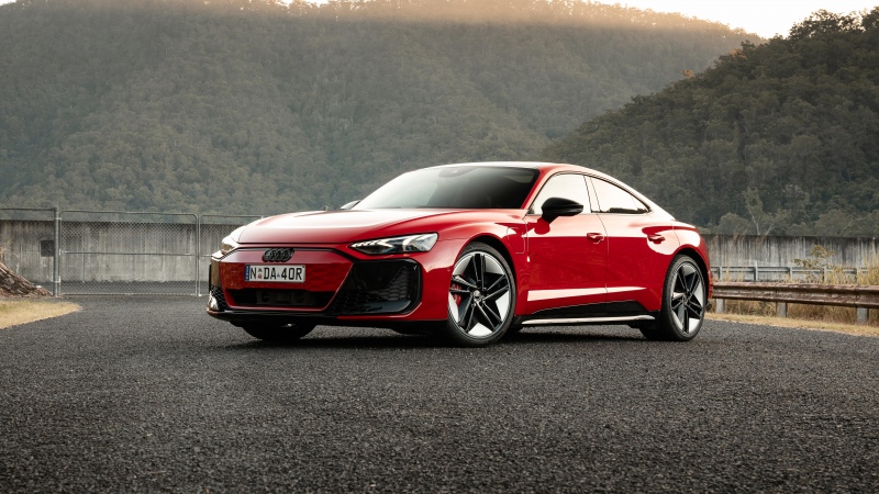 Audi RS e-tron GT, Sports sedan, Electric cars, Red cars, 5K, Wallpaper