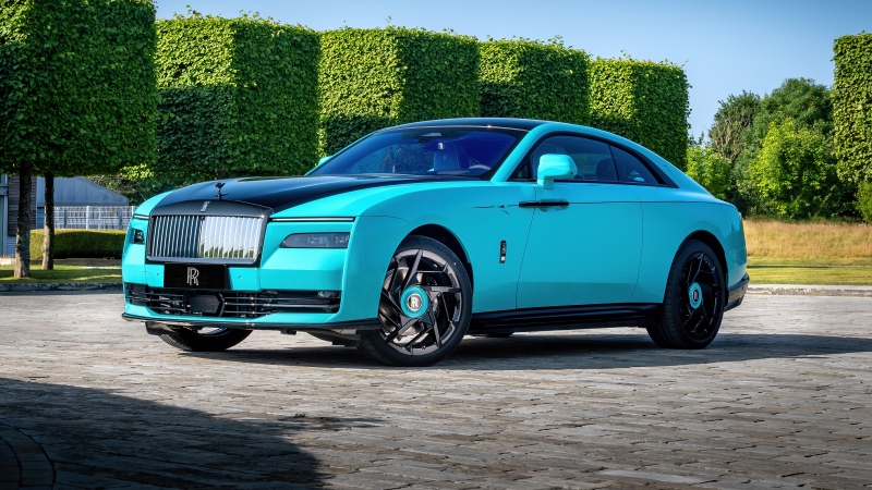 Rolls-Royce Black Badge Spectre Chinese Mural Art, 2025, 5K, Rolls-Royce Black Badge Spectre, Wallpaper