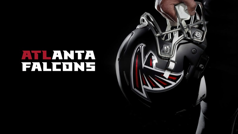 Atlanta Falcons, Helmet, Dark background, NFL team, American football team, 5K, Wallpaper