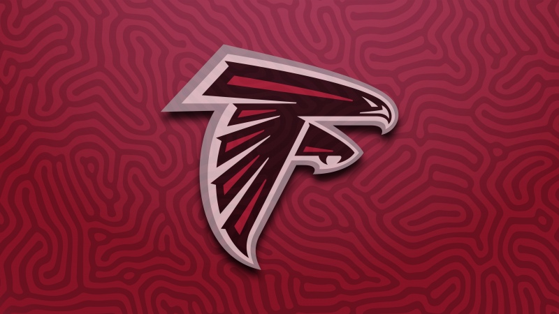 Atlanta Falcons, Logo, Red background, NFL team, American football team