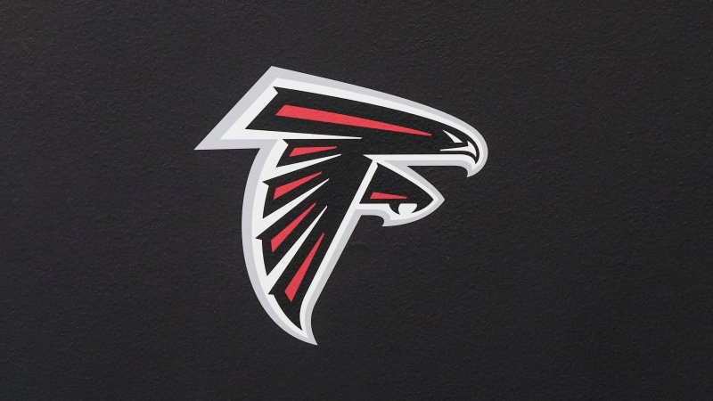 Atlanta Falcons, Minimal logo, Dark background, NFL team, 5K