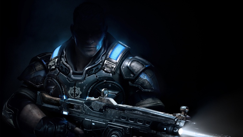 JD Fenix, Gears of War 4, Video Game, Dark background, Wallpaper