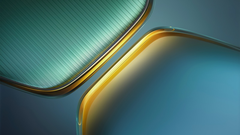 Teal, Abstract design, Curves, Stock, 5K, Pentagon, Wallpaper