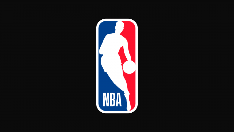 NBA Logo, Black background, 5K, Minimalist, NBA
