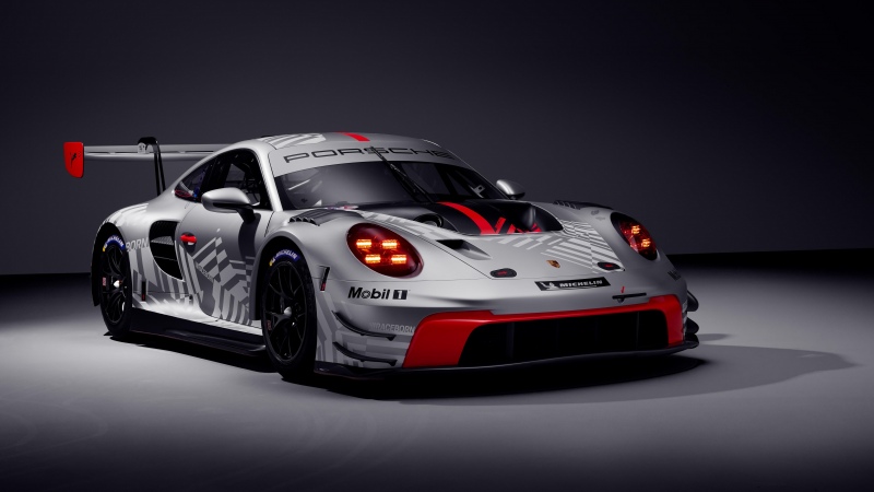 Porsche 911 GT3 R, 2025, 5K, Dark background