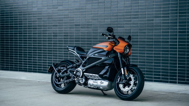Harley-Davidson LiveWire, Electric bikes, Orange Bike, Motorcycle, 5K, Wallpaper