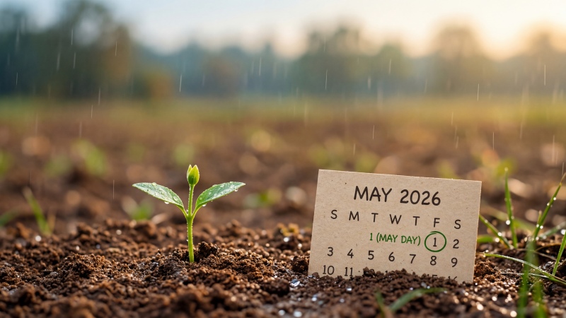 May 2026 Calendar, Rainy day