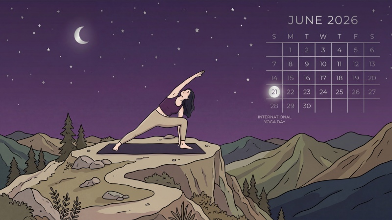 June 2026 Yoga Day wallpaper