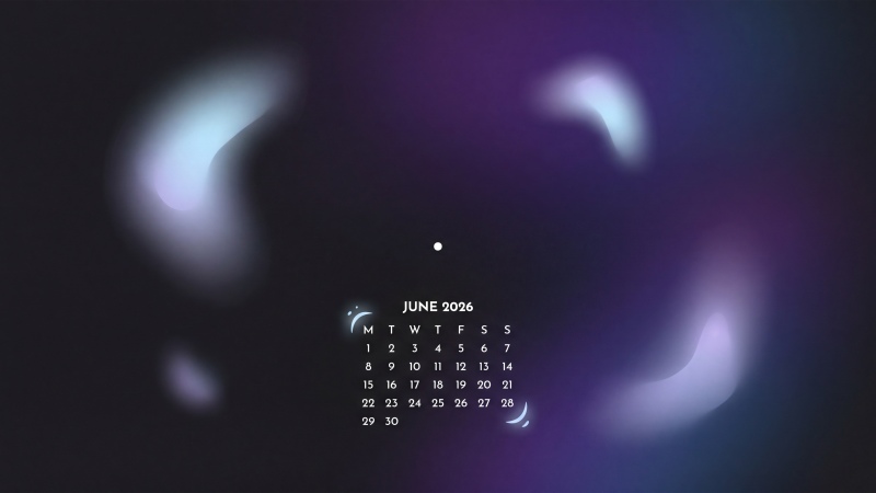 Minimalist June 2026 Calendar