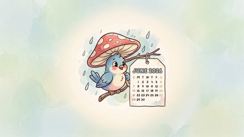 Cute June 2026 Calendar wallpaper