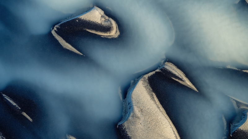 Glacial Sediments, Aluminium OS stock wallpaper